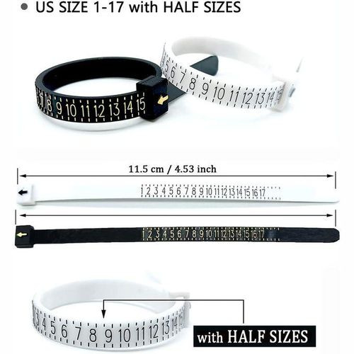 product_image_name-Generic-1pc Tool, Reusable Plastic Finger Measuring Tape, Clear And Accurate Jewelry Size Making Tool 1-17-3