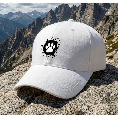 Fashion Foot Design Face Cap: White