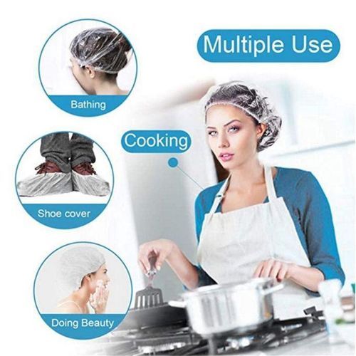 Generic 50 Packs Disposable Shower Caps For Hotel, Spa,Bath, Kitchen - image 2