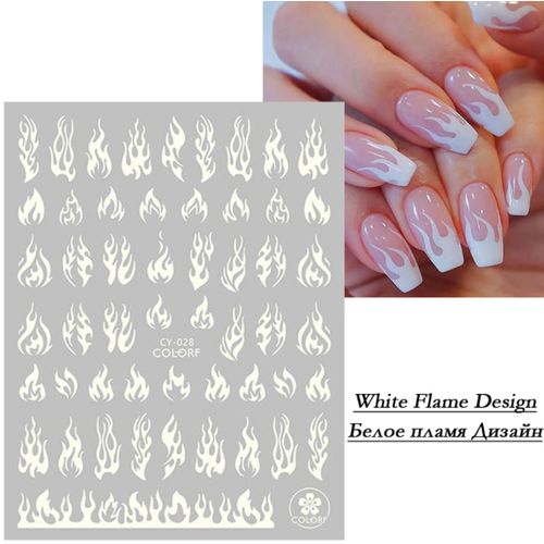 16 Sheets Holographic Fire Flame Hollow Nail Art Stickers Foil Manicure  Tool – najlepšie produkty v internetovom obchode Joom Geek