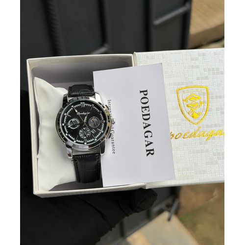 POEDAGAR High Quality And Sophisticated Men Leather Wristwatch.
