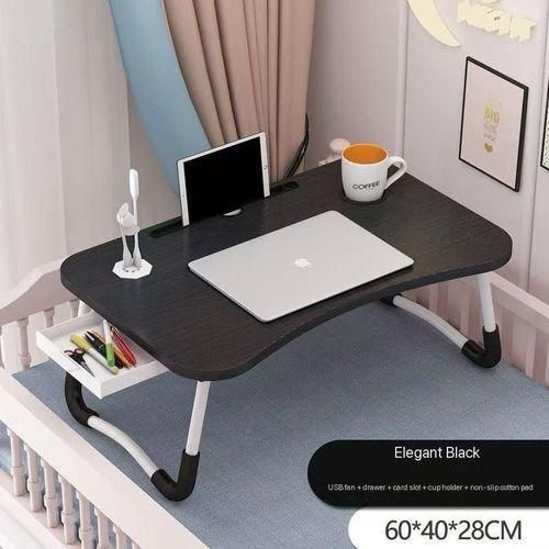 Generic MULTIPURPOSE FOLDABLE LAPTOP TABLE WITH CUP HOLDER AND DRAWER STORAGE