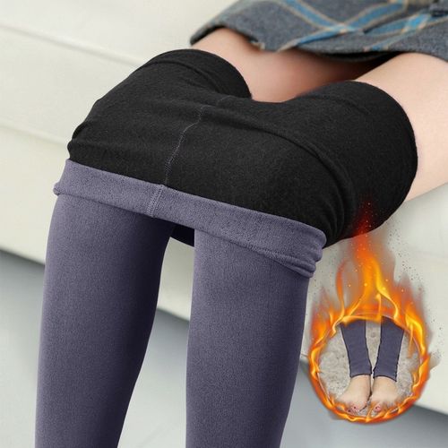 Women's Fashion Winter Thick Fleece Lined Thermal Tights Pants Leggings  Tights Pants