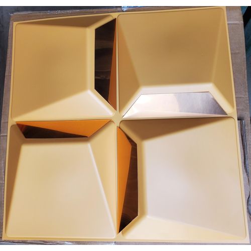 Generic 4-Piece 3D Geometric PVC Decorative Wall Panel