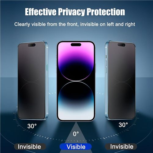 Generic (3 Pack) Privacy Screen Protector For iPhone 17 - Premium Tempered Glass Film (Anti-Scratch & Shatterproof) - image 3
