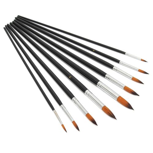 Paint Brush Set,Round Pointed Tip Nylon Hair artist acrylic brush