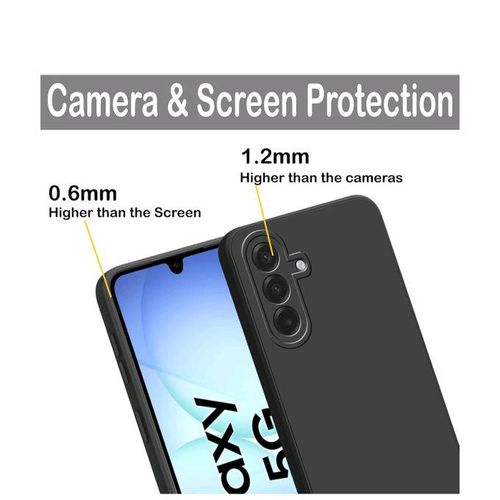 product_image_name-Generic-Samsung A17 Silicone Phone Case & Pouch With Camera Protection - Scratch Resistance, Shockproof Protective Case (SAMSUNG) - ( Black )-2