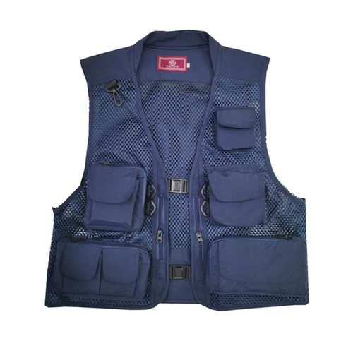 Generic Multifunction Men Fishing Vest With Removable Back Blue