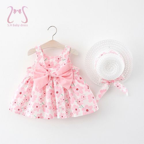 Fashion Bow Baby Dress Sling Dresses Baby Clothes Kids Clothes Hat Jumia Nigeria