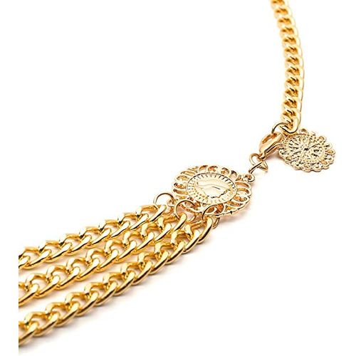 Golden Coin Multilayer Chain Belt