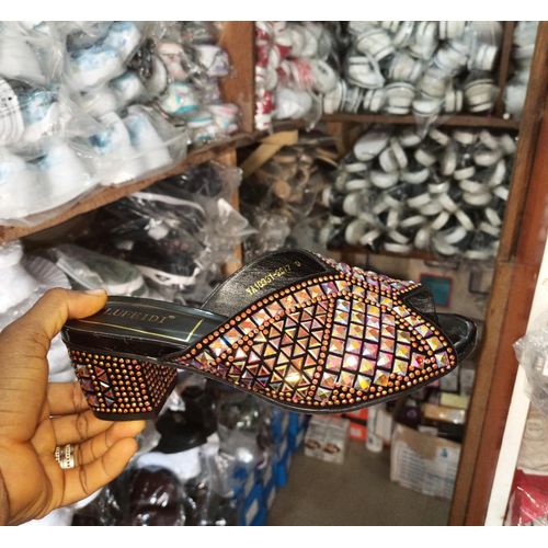 product_image_name-Fashion-Ladies Quality Heel Slippers Shoe-gold-2