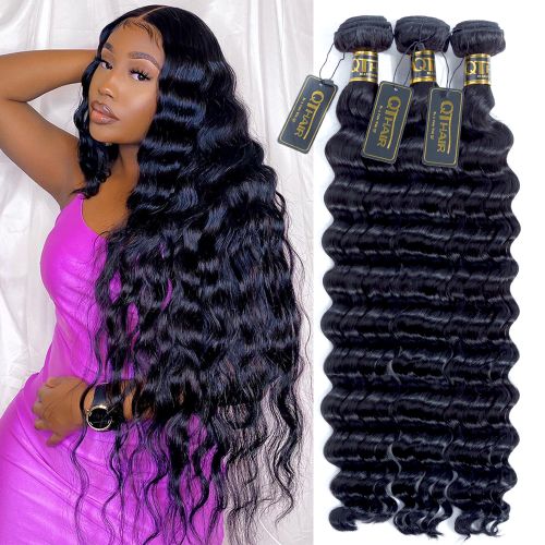 Generic Loose Deep Wave 3 Bundles Brazilian Weave Remy