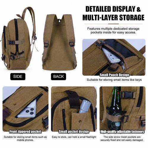 Generic 3 Piece Backpack Set, School Backpack, Large Capacity Multi Pocket Laptop Bag, Travel Backpack, Students, Work - image 6
