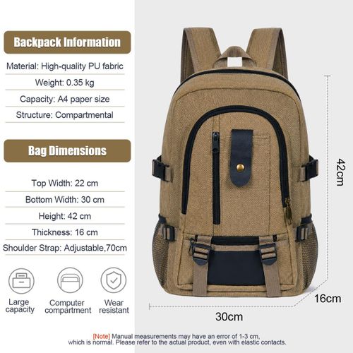 Generic 3 Piece Backpack Set, School Backpack, Large Capacity Multi Pocket Laptop Bag, Travel Backpack, Students, Work - image 7