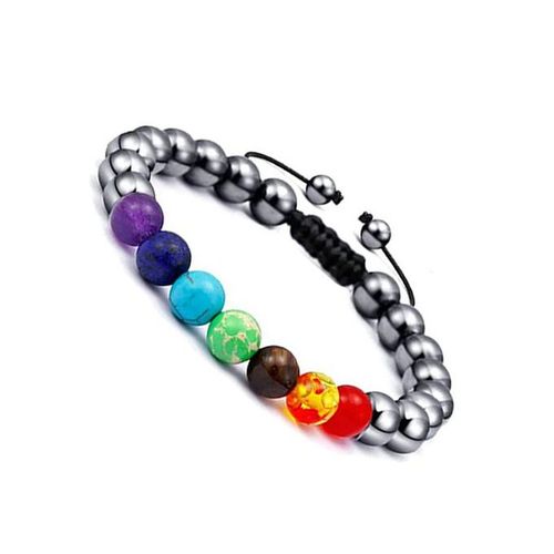 product_image_name-Fashion-Mens Fortified Tiger Eye Black Obsidian Beads Bracelet-2