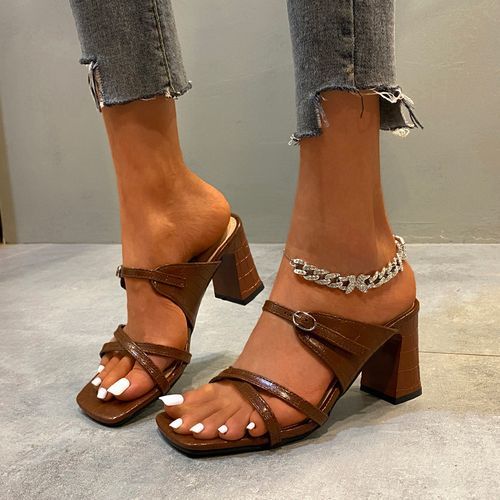 Buy Stepee Stylish Fancy Trendy and Comfortable Brown Heel Sandals for  Women & Girls - Wedges | Heeled | Sandals | Block heel | Casual | Formal  Online at Best Prices in India - JioMart.