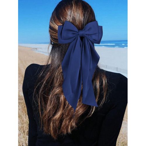 Generic 1pc Vintage Satin Ribbon Long Tail Bowknot Elastic Band Women Elegant Layered French Hair Jumia Nigeria