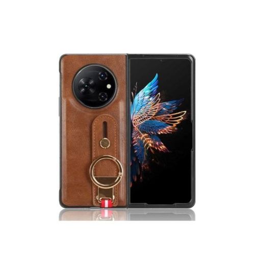 product_image_name-Generic-Tecno phantom v fold 1 quality leather case with ring holder and kickstand -1