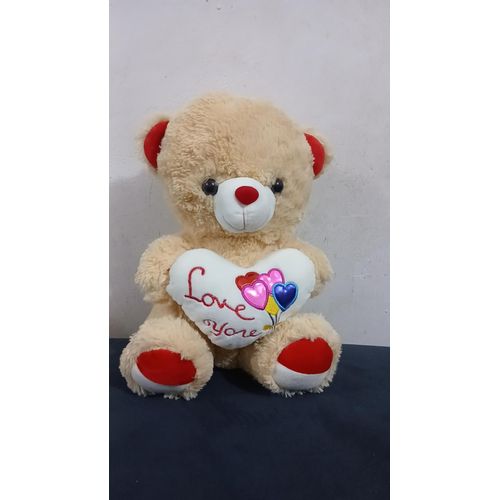 Generic Fluffy plush unisex teddy bear- medium size