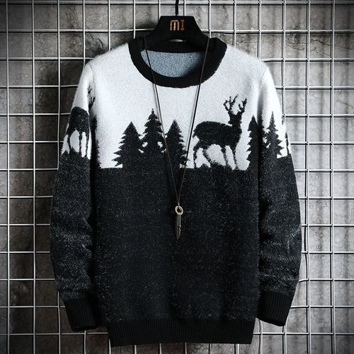 product_image_name-Fashion-Men  Autumn Winter Casual Christmas Tree Deer Pullover-1