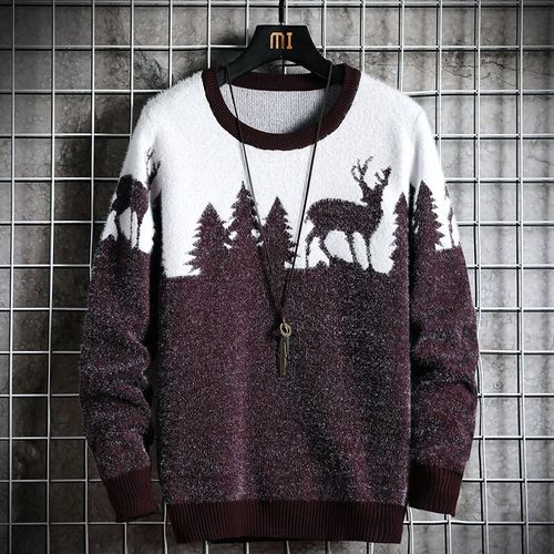 product_image_name-Fashion-Men  Autumn Winter Casual Christmas Tree Deer Pullover-6