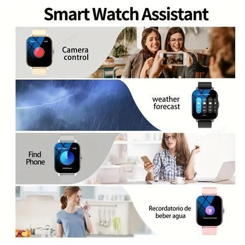 KIROTECH Smart Watch 2.01'' HD Display Bluetooth Call Waterproof Fitness Tracker-pink - image 4