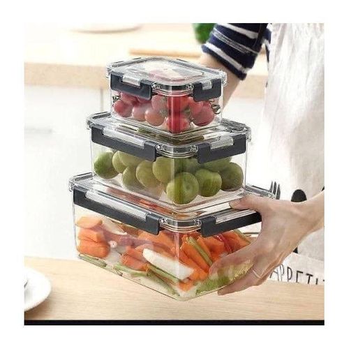 Generic 3 Set Acrylic Food Storage Container Plates