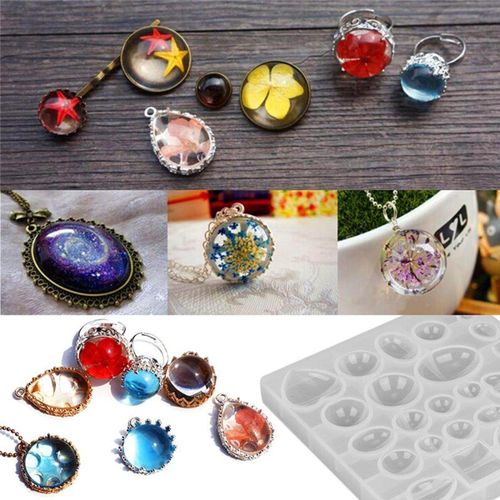 Resin Jewelry Molds, Jewelry Molds for Resin Casting, Silicone Molds for  Epoxy Resin, Jewelry Molds Pendant Mold for DIY Gem Cabochon Pendant,  Earring, Necklace Jewelry Making