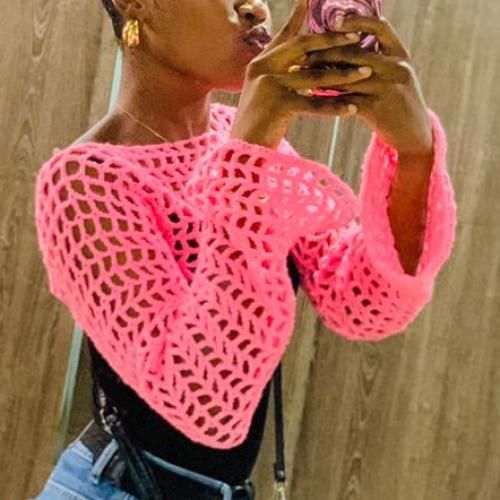 product_image_name-Fashion-Pink Crochet Shrug-2