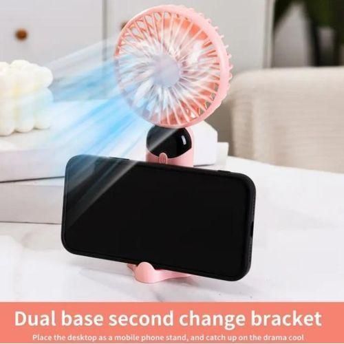 product_image_name-Generic-Unique Foldable Rechargeable Led Display Digital Cooling Hand Fan With Rope And Usb Cord-2