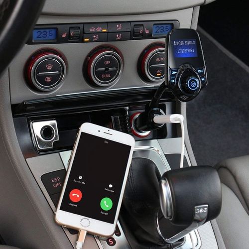 T11 Bluetooth Car Kit MP3 Music Player Adapter FM Transmitter Dual USB  Charger Support U-disk/TF/AUX (CE/FCC/RoHS) Wholesale