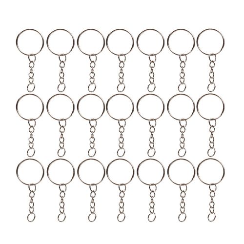 200pcs Key Rings, Split Bulk Keyrings For Keychain And Crafts (25mm)  (silver Colour)