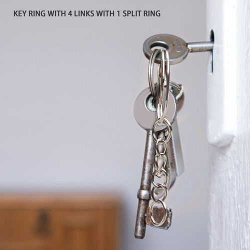 200Pcs Split Key Chain Rings with Chain Silver Key Ring and Open Jump Rings  Bulk for Crafts DIY (1 Inch/25mm)