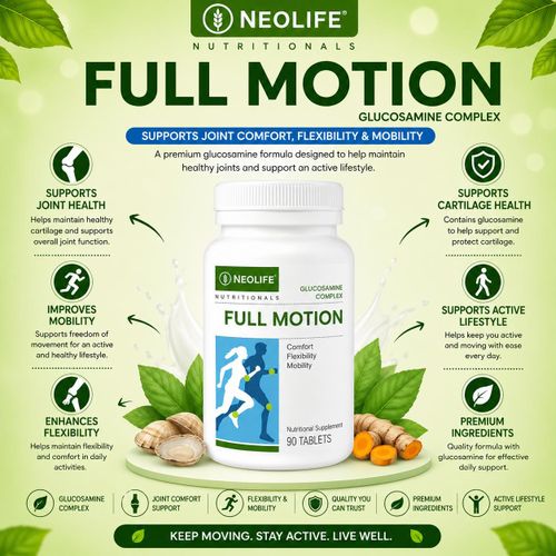 WELLNESS NUTRITION NeoLife Full Motion 90 Tablets – Joint Support with Glucosamine for Flexibility, Comfort & Mobility
