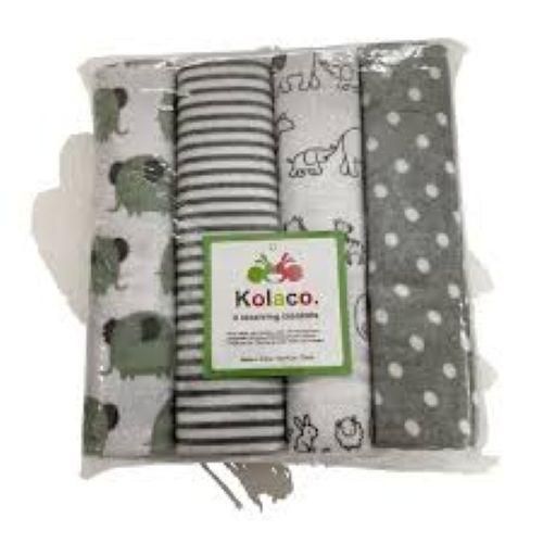 Fashion Baby Blanket & Swaddling- 4 Pcs/Pack - Multicolour - image 2