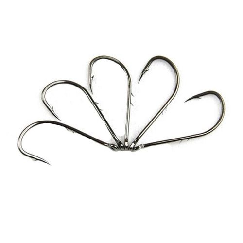 Generic Dygygyfz 50pcs/lot High Carbon Steel Fishing Barbed Hooks Fishing  Baitholder Jig Head Crank For Soft Worm Bass Pesca Fishhooks