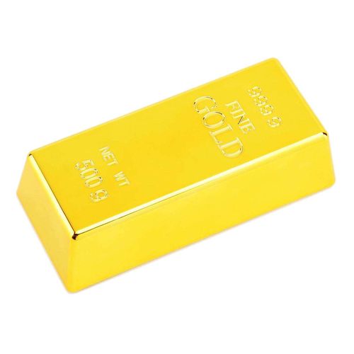 Gold Bar Decoration, Plastic Paperweight, Gold Bar Door Stop