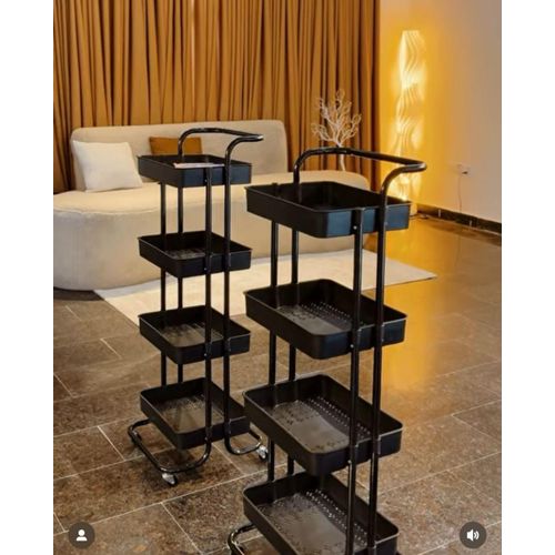 Generic Four-Tier Metal Rolling Utility Cart