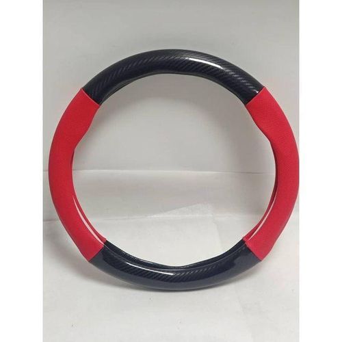 product_image_name-Generic-Universal Cover Carbon Fiber Steering Wheel Cover Genuine Leather For Vehicles Non-Slip Grip Steering Cover-1