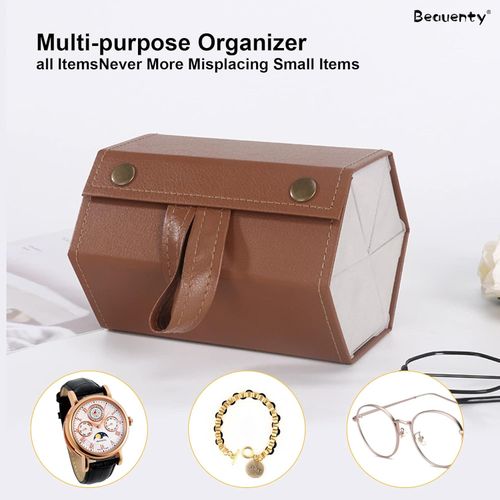 product_image_name-Generic-Portable Glasses Organizer Multi-Slot Eyeglasses Storage Display Travel Folding Sunglasses PU Leather Case-5