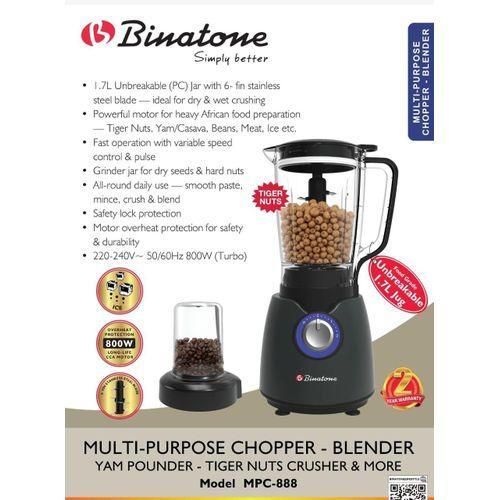 product_image_name-Binatone-MPC-888 Multi-Purpose Chopper & Blender 800W Turbo-2