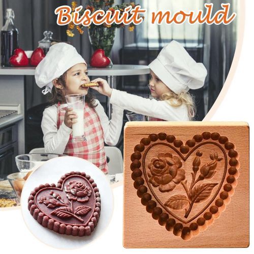 Cookie Mold Shortbread Mold Wooden Biscuit Cutter Cookie Mold