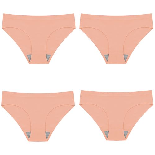 Generic 4PCS Set Women's Panties Slik Female Underwear 13 Color Panties  Women Seamless Woman Lingerie Briefs 3XL Ladies Underpants 4pcs(#Panties  Set 8)