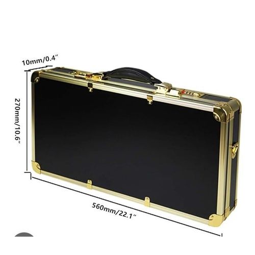 product_image_name-Generic- Portable Barber Travel Case Hairdresser Clipper Trimmer Organizer Box+ Code Lock silver/black-2