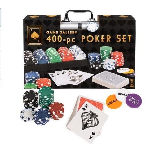 Generic Game Gallery Poker Set with Professional Weight Poker Chips 400pc