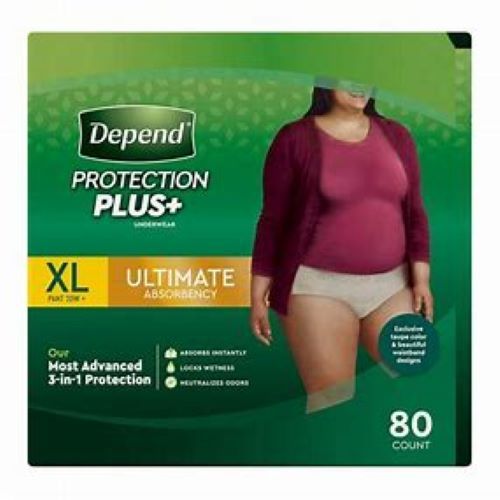 Maximum Absorbency Incontinence Underwear for Women Size L