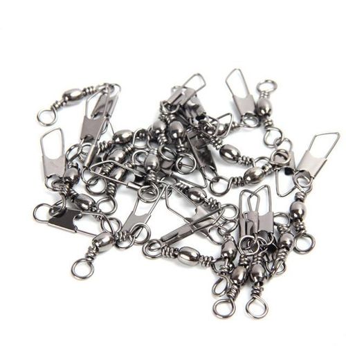 Generic 1/2pcs Pack Fishing Connector Fishing Swivel Snap Pin Rolling  Fishing Lure Alloy Fishing Tool Accessories