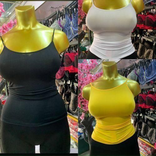 Fashion Ladies Singlet Top - 3pcs White Black Yellow