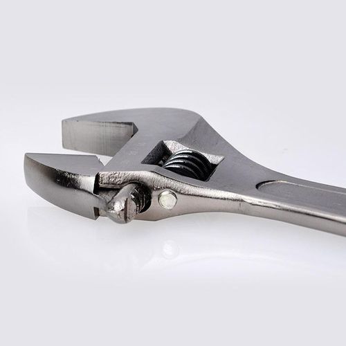 product_image_name-Generic-6 Inch Silver Adjustable Wrench, 20mm Wide Jaw Opening, Carbon Steel Heavy Duty Shifting Spanner-4