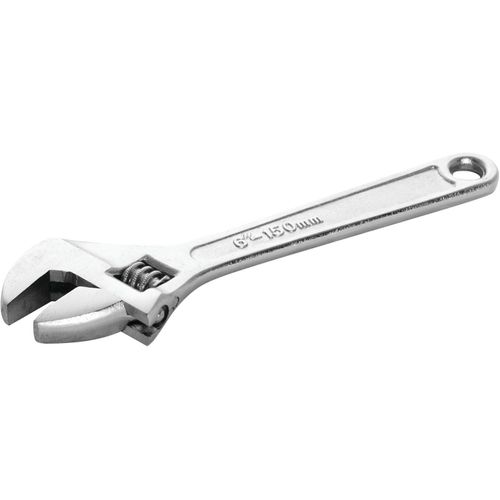 product_image_name-Generic-6 Inch Silver Adjustable Wrench, 20mm Wide Jaw Opening, Carbon Steel Heavy Duty Shifting Spanner-8